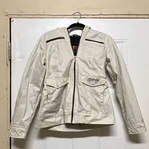 Fly Racing Cream Zip Front Jacket